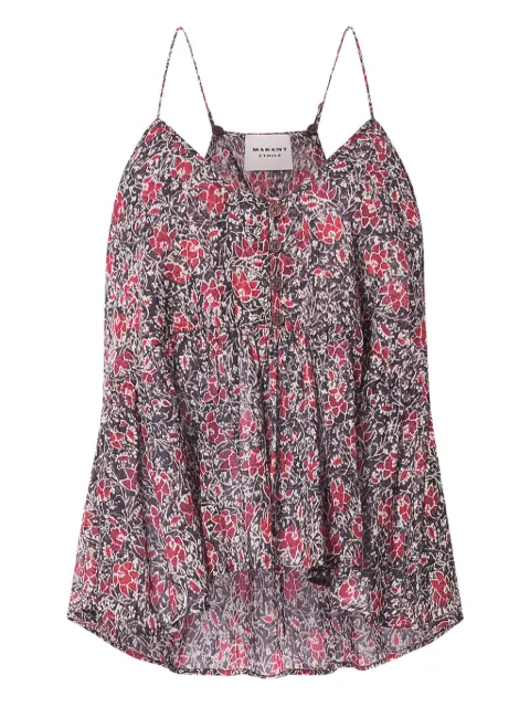MARANT ÉTOILE LIRHETTA ruffled top Black HT0832FAD1J14E