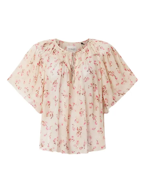 MARANT ÉTOILE Neslya top Neutrals HT0613FBD1J08E