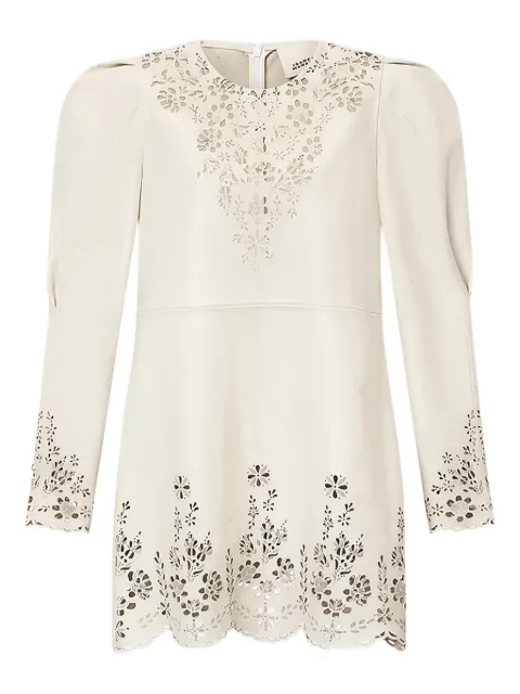 ISABEL MARANT Nala short leather laser-cut dress Neutrals RO1015FAD1B03I