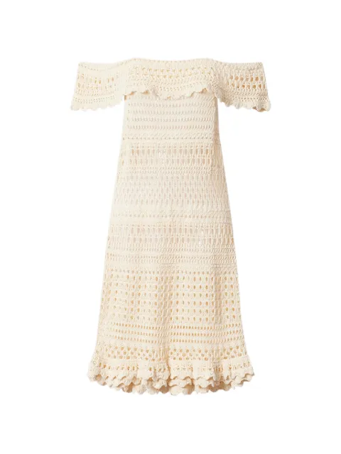 MARANT ÉTOILE Zoa crochet mini dress Neutrals RO1048FAD1L14E
