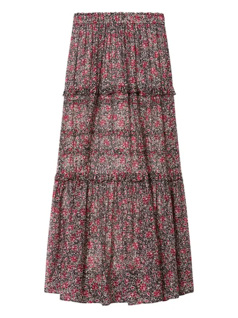 MARANT ÉTOILE Volomia ruffled maxi skirt Red JU0488FAD1J14E