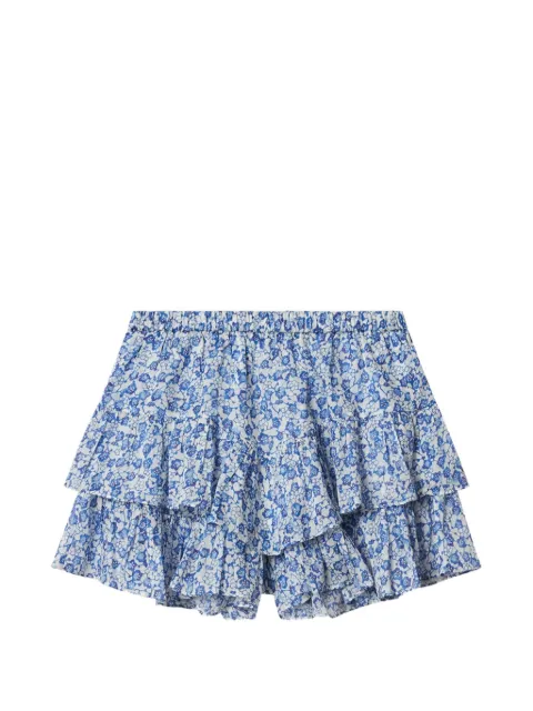 MARANT ÉTOILE JOCADIA ruffled floral-print mini shorts Blue SH0021FAD1J15E