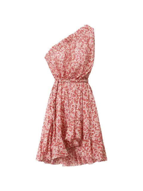 MARANT ÉTOILE Estella one-shoulder floral-print dress Red RO1057FAD1J15E