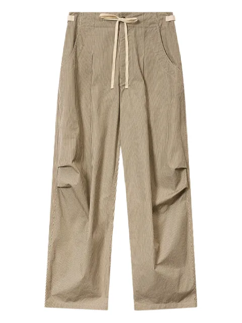 MARANT ÉTOILE Ceryne striped cotton trousers Neutrals PA0673FAD1C02E