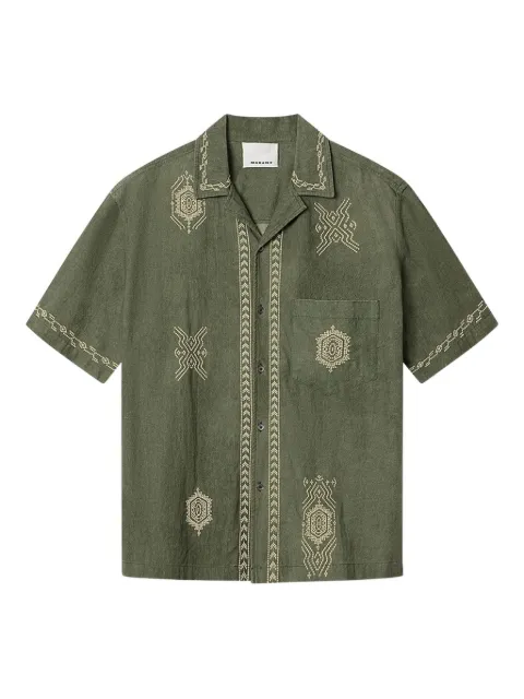 MARANT Zekim embroidered shirt Green CH0311HAD1I11H