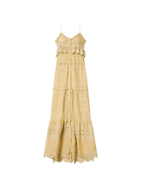 MARANT ÉTOILE ruffled lace paule dress Neutrals RO0951FAD1J05E