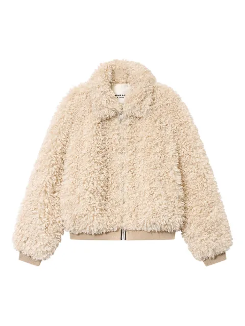 MARANT ÉTOILE Tayma ribbed jacket Neutrals MA0518FAD1A01E
