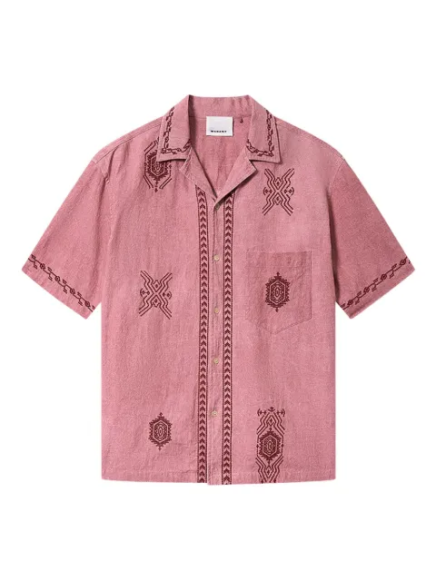 MARANT Zekim embroidered shirt Pink CH0311HAD1I11H