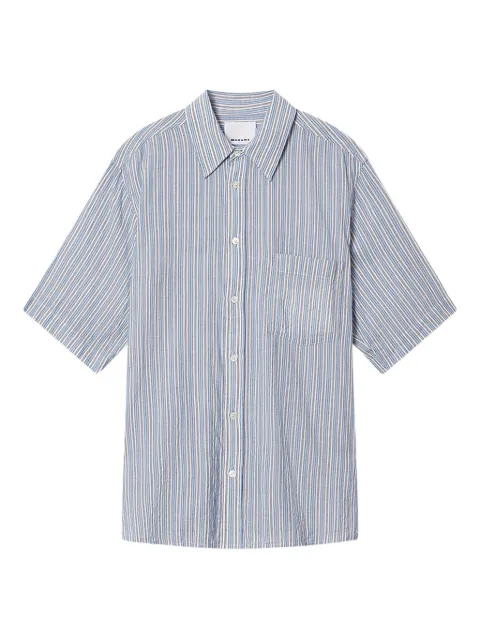 MARANT LABILIO striped shirt Blue CH0085HDD1I03H