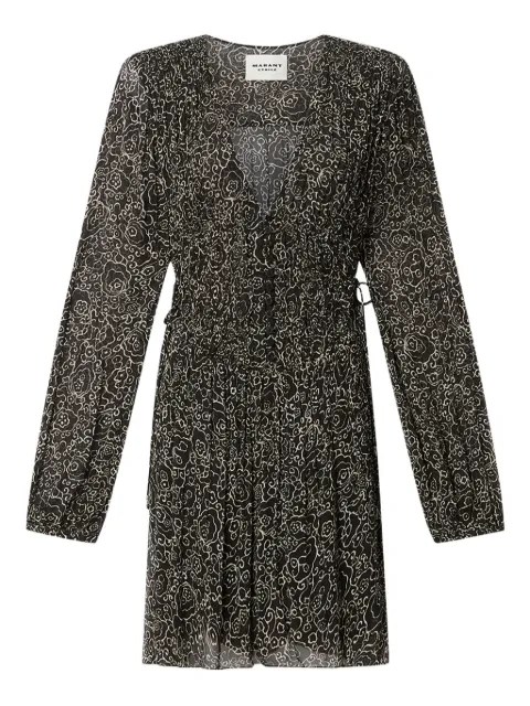 MARANT ÉTOILE Loriena floral mini dress Black RO0969FAD1J08E
