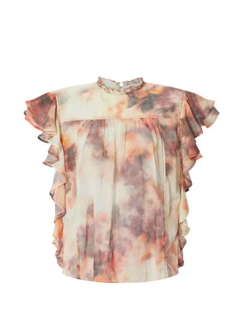 MARANT ÉTOILE Daliyane ruffled blouse Neutrals HT0816FCD1J13E