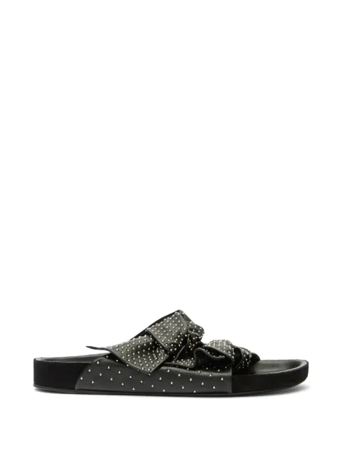 ISABEL MARANT Lennyo bow leather sandals Black SD0277FAD1A08S