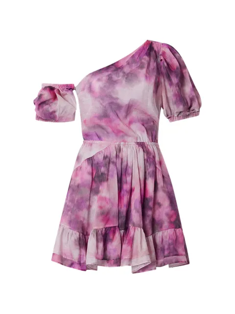 MARANT ÉTOILE Vyldy one-shoulder ruffled mini dress Purple RO1034FAD1J13E