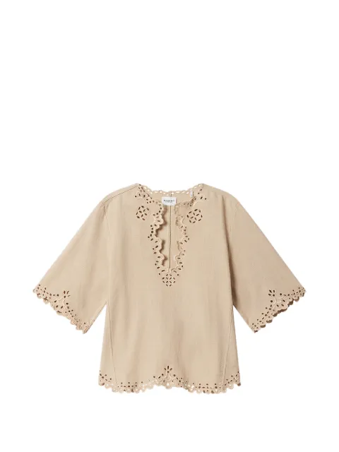 MARANT ÉTOILE Shana broderie anglaise T-shirt Neutrals HT0586FBD1J04E
