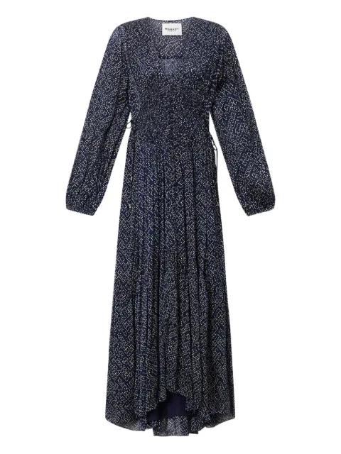 MARANT ÉTOILE Briane polka-dot midi dress Blue RO0798FBD1J08E