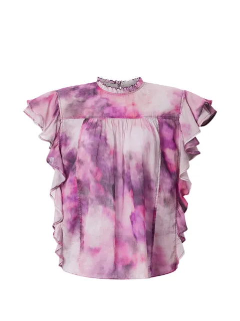 MARANT ÉTOILE Daliyane ruffled blouse Purple HT0816FCD1J13E