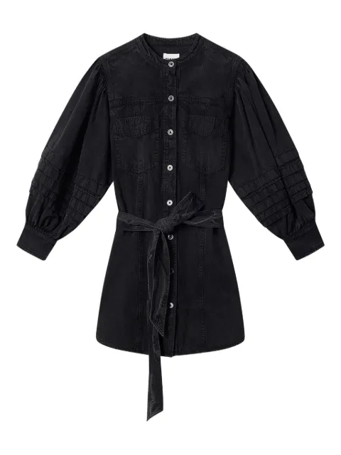 MARANT ÉTOILE Moe ruffle-details mini dress Black RO1005FAD1H04E