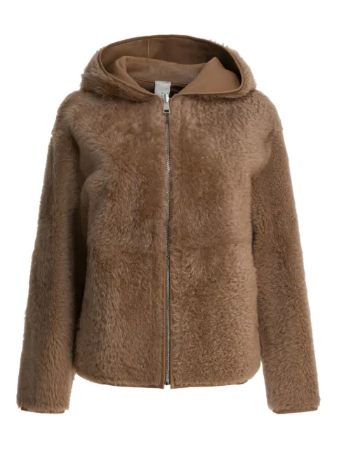 FURLING BY GIANI hooded zip jacket Brown INESLACONTEDDYMOUSSE