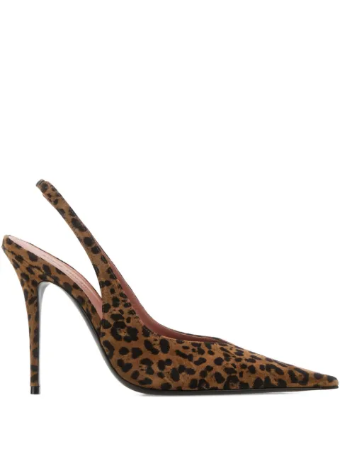 Amina Muaddi 105mm Anok animal-print pumps Brown ANOKSLING105