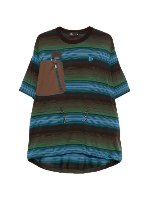 Kolor pocket striped T-shirt Blue KOSS26TT01340