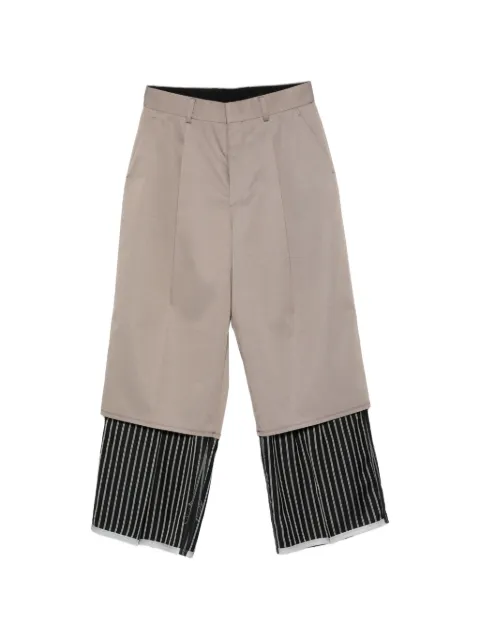 Kolor double layer tailored trousers Neutrals 26SCMP03102