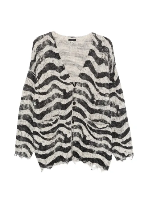 R13 zebra-printed oversized cardigan Neutrals R13WY198Y258A