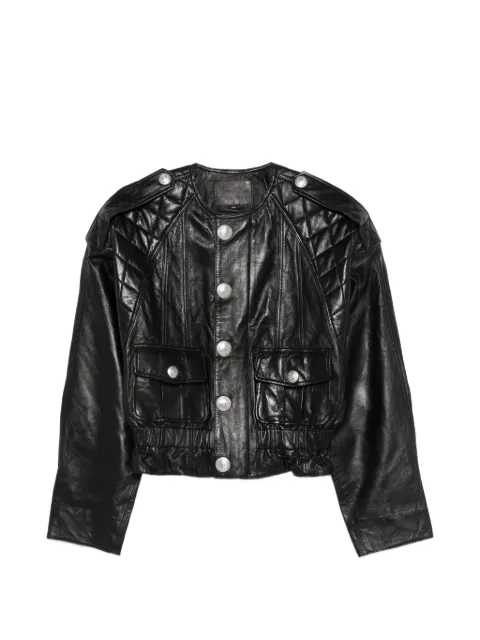 R13 quilted button leather jacket Black R13WR493R426A
