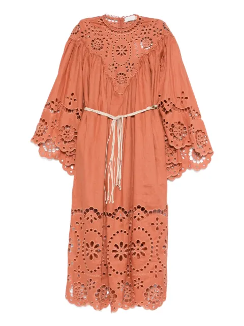 ZIMMERMANN Awaken embroidered midi dress Orange 5874DRS261
