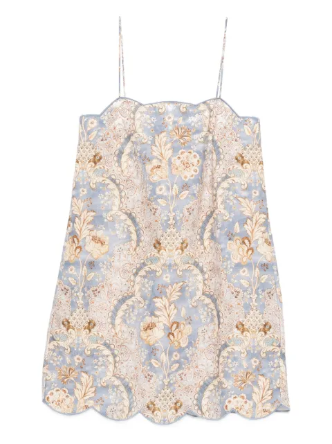 ZIMMERMANN Daylight scallop mini dress Blue 0720DRS263