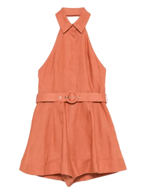 ZIMMERMANN halter belted playsuit Orange 3117YRS261