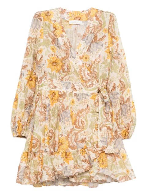 ZIMMERMANN Daylight frill mini dress Neutrals 2449DRS263