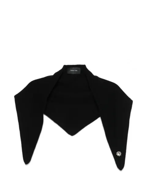 Simone Rocha embellished neckerchief Black COMK6WB0667