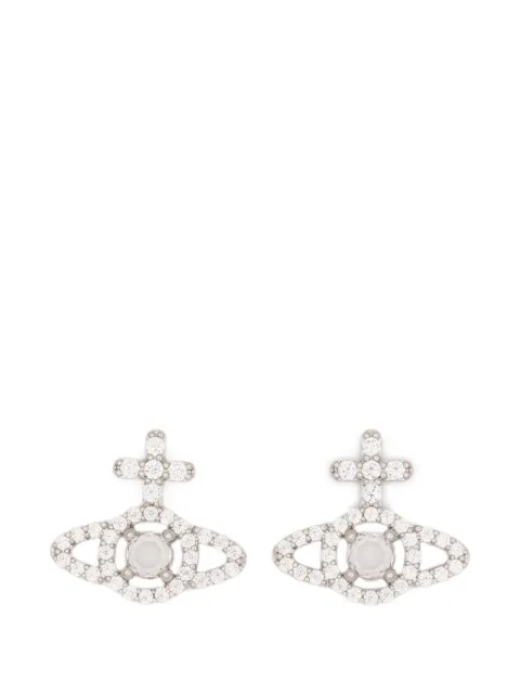 Vivienne Westwood Olympia crystal orb earrings Silver 6201038I02