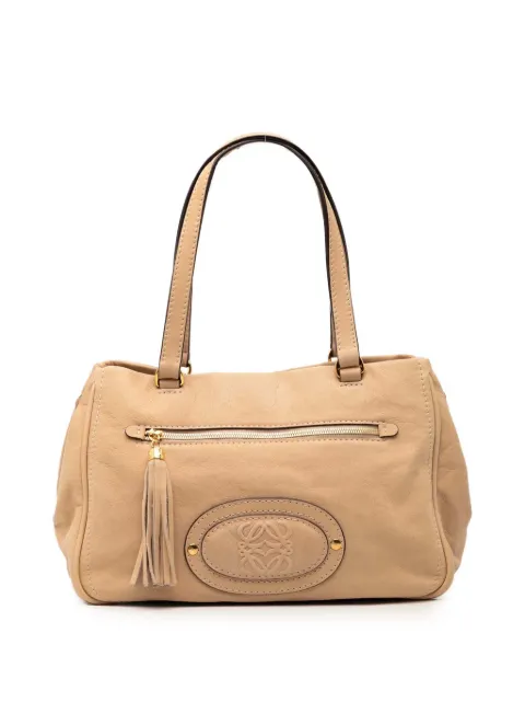 Loewe Pre-Owned 2000-2025 Nubuck Anagram Madrid Fringe shoulder bag Brown JAKWITCXF68P1YGO