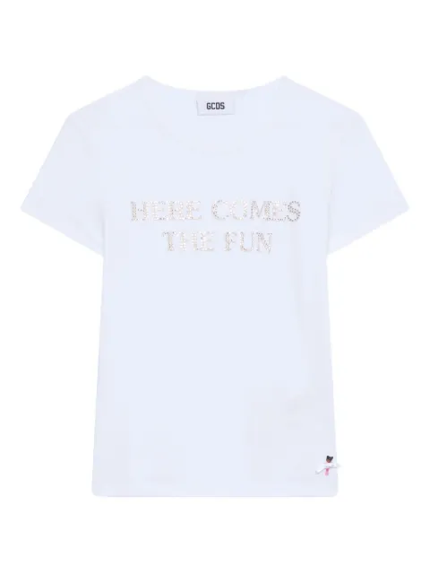GCDS Polly Pocket Bling T-shirt White B1MW2300JI9