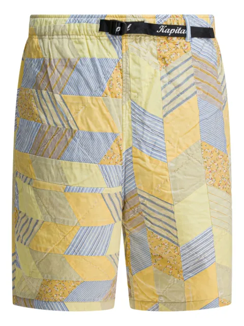 KAPITAL patchwork buckle shorts Yellow K2504SP127YEL