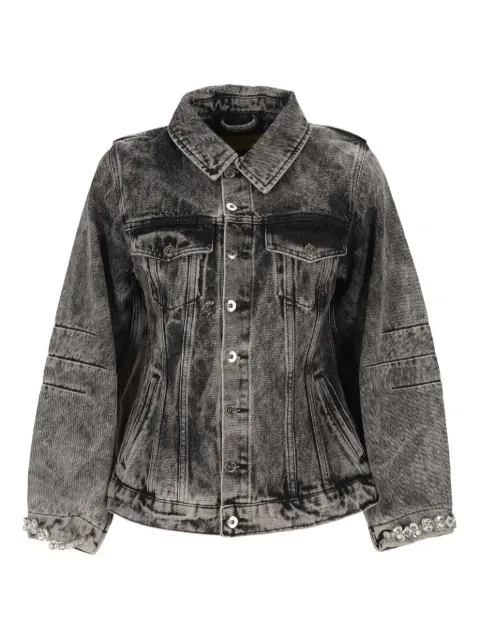Marques'Almeida crystal-embellished denim jacket Grey AW25JK0245DNMBKABLACKACIDWASH
