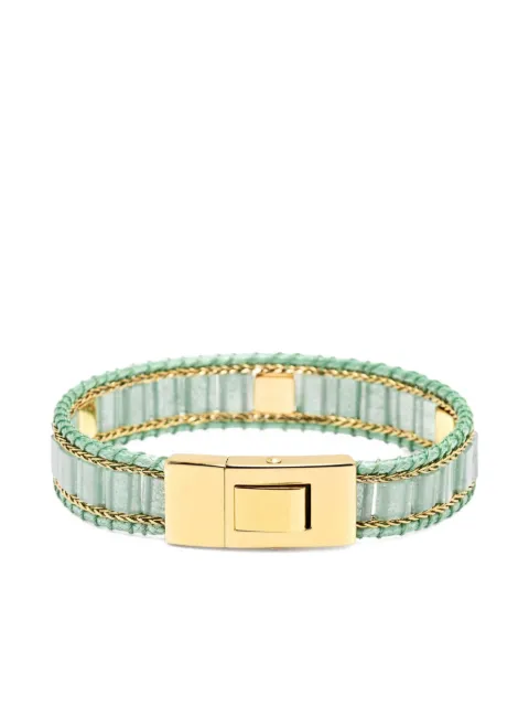 Nialaya Jewelry aventurine stud bracelet Green WCHCO215