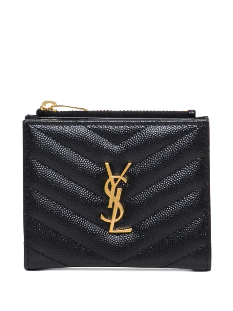 Saint Laurent Cassandre quilted logo wallet Black 575879BOW01
