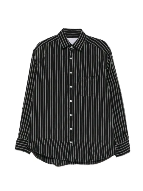 Kolor striped buttoned shirt Black 26SCMB09119