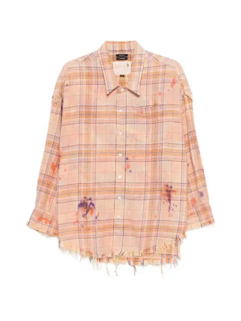 R13 long-sleeve plaid-pattern shirt Neutrals R13WR075R654B