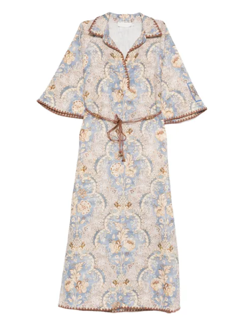 ZIMMERMANN Daylight print midi dress Blue 5809DRS263