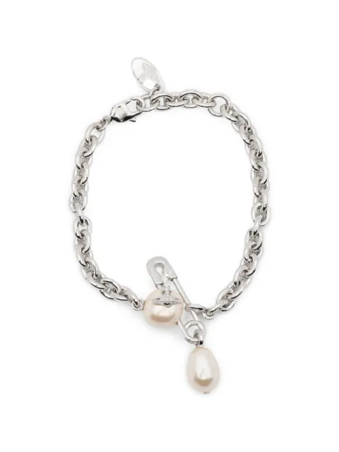 Vivienne Westwood safety-pin-detail bracelet Silver 6102024602