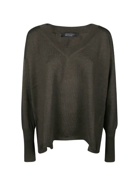 Aragona V-neck sweater Green D3204TF