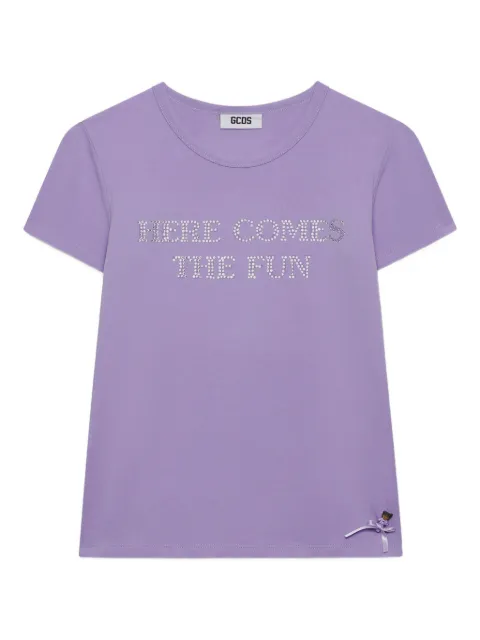 GCDS Polly Pocket Bling T-shirt Purple B1MW2300JI9
