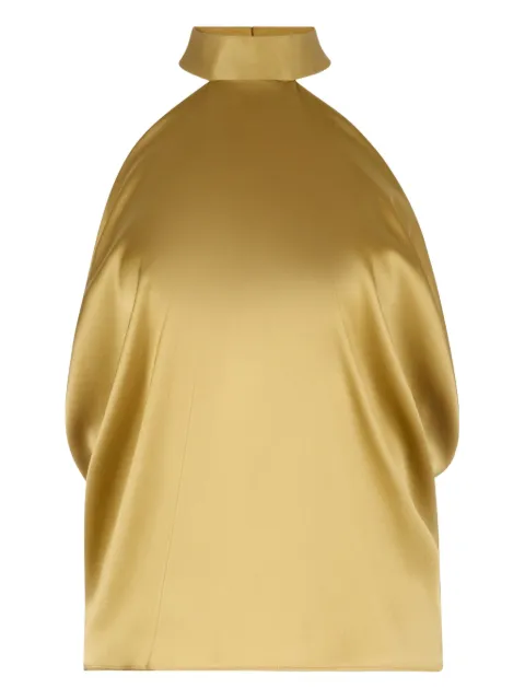 Nina Ricci halterneck satin blouse Gold 26PCTO002SE1415