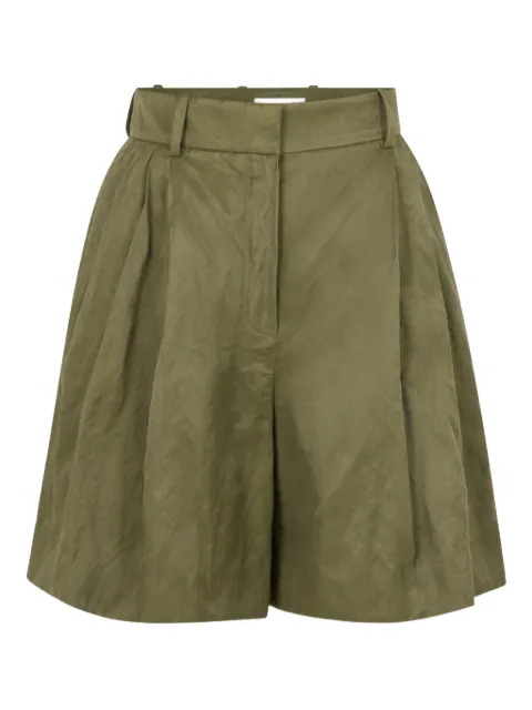 Nina Ricci wrinkled-effect pleated shorts Green 26PCPA009CO1109