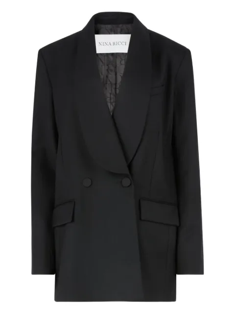 Nina Ricci wool gabardine double-breasted blazer Black 26PCVE009WV0323