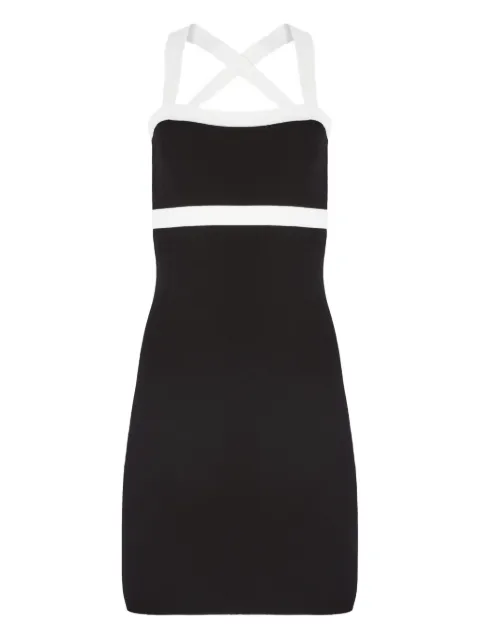 Nina Ricci contrasting-knit mini dress Black 26PMRO023ML0596