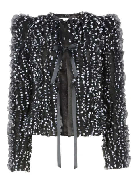 Nina Ricci embroidered polka dot jacket Black 26PCVE021PA0508M1048